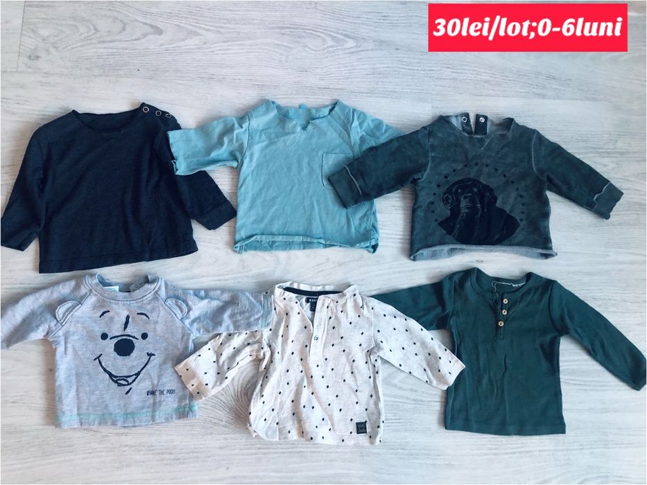 Vand haine bebelus diverse (salopete, body, pantaloni, bluze etc)