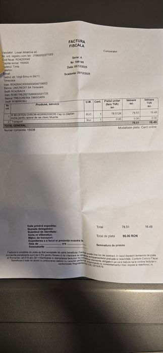 Cap cu piaptan aparat ras Muehle "open comb"