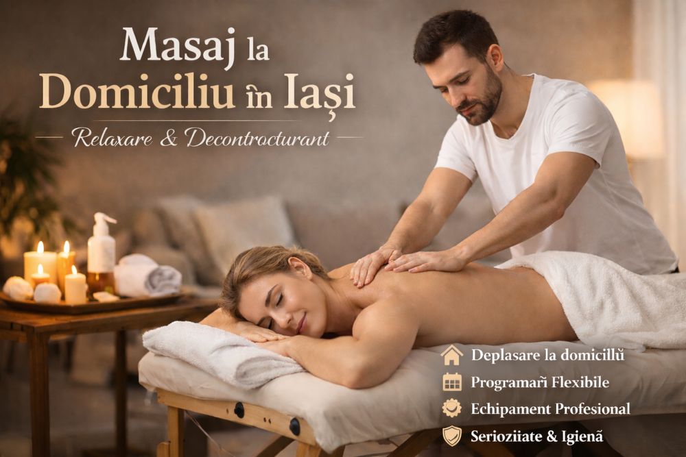 Masaj de relaxare si decontracturant la domiciliu - Iasi