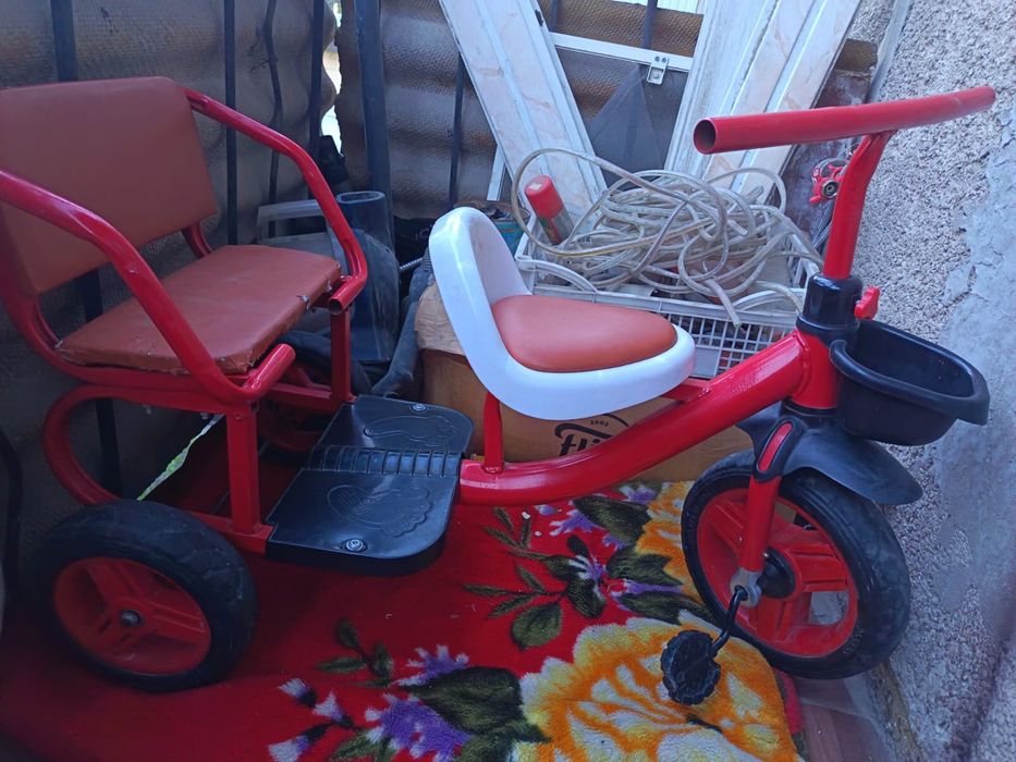 Детский белосипед 2орынды двухместный