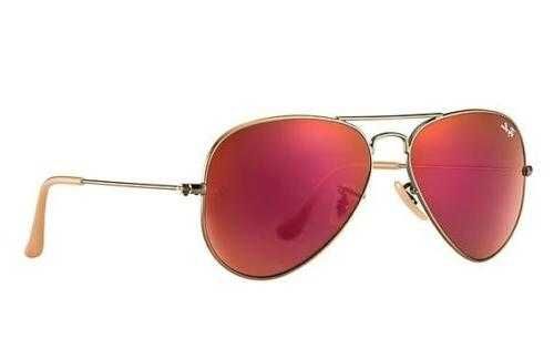 Ochelari de soare RB Aviator RB3025 167 portocaliu/mov oglinda