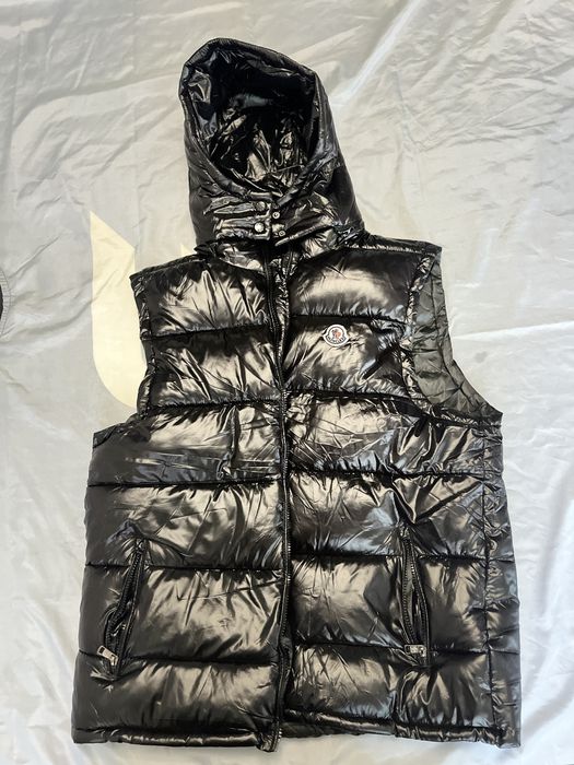 Vesta moncler Bormes Shiny Black Puffer Vest
