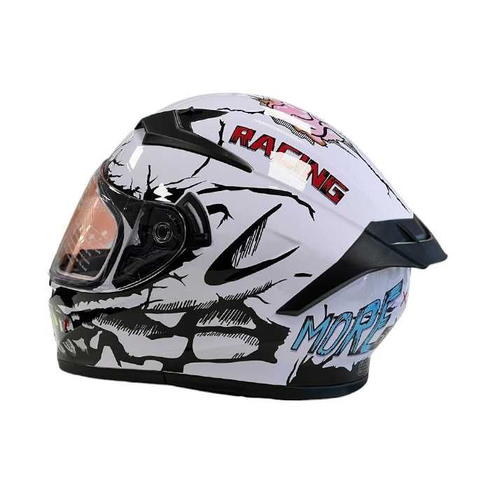 Cască de motocicletă cu ochelari de soare integrați – mărimi S/M/L/XL