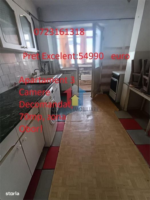 Pret Bun! SPATIOS! Apartament 3 camere Decomandat, 70mp zona Obor — fotografia 1