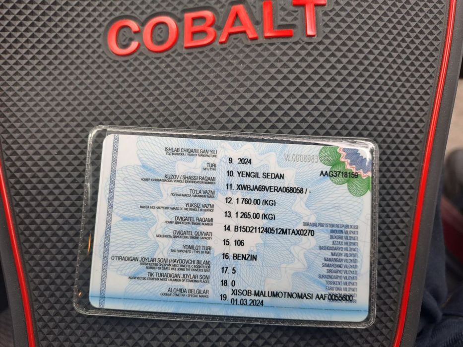 Кобальт 2024 1 кул мошина 11000км халол пробекда 1 та кичкина петноси