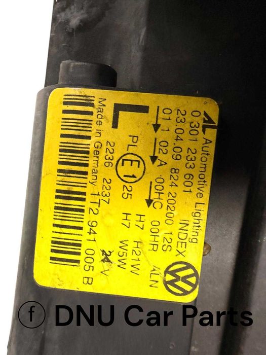 Far stânga SH Volkswagen Touran 1T halogen OEM 1T2 941 005 B 2006-2010