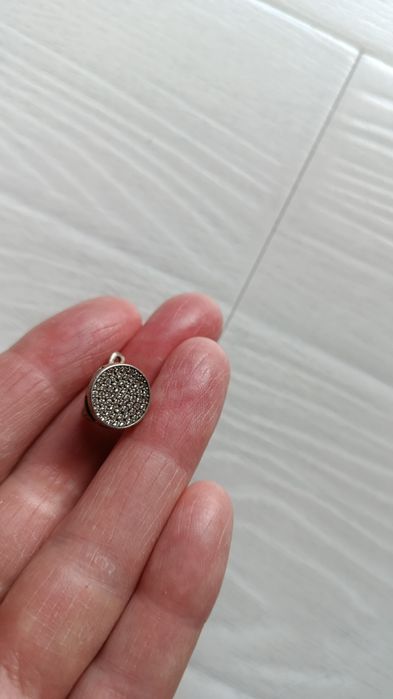 Кулон сердце красивый,серьги