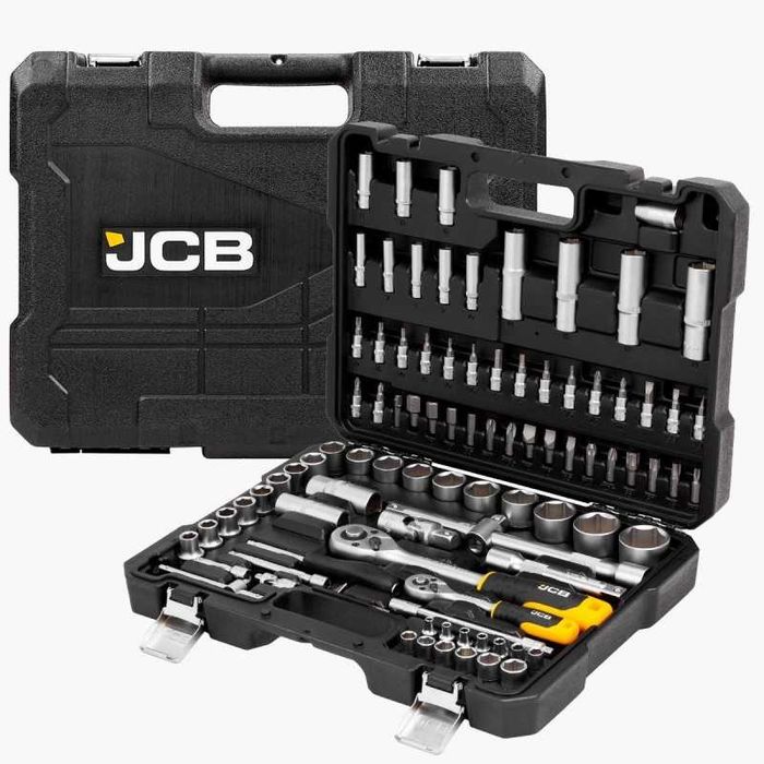 Немско Висококачествено Гедоре в куфар 94 части 1/2 и 1/4  JCB