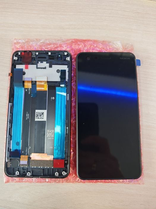 Nokia 2 оригинален дисплей с рамка и тъчскрийн нов черен