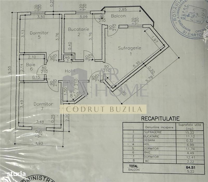 Apartament 3 camere, decomandat, ultracentral, Ploiesti