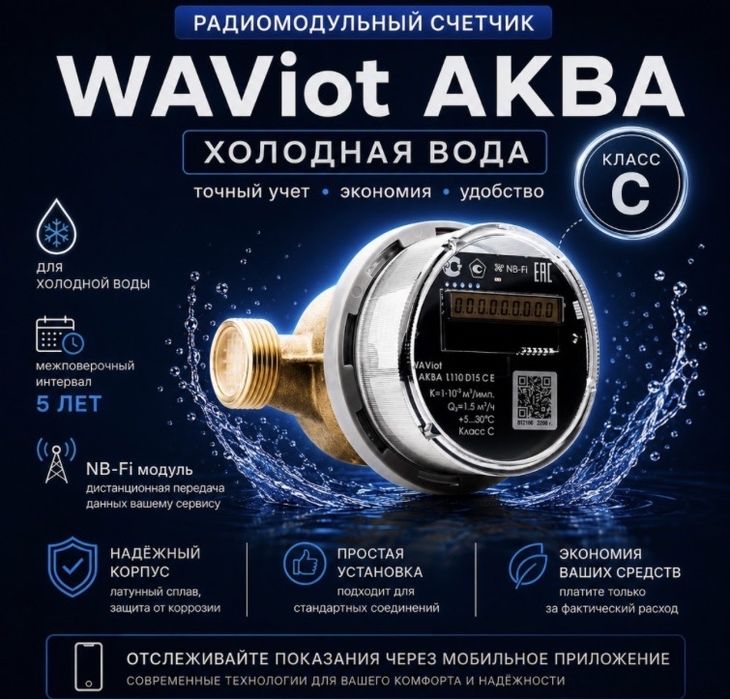 Радиомодульные счётчики воды