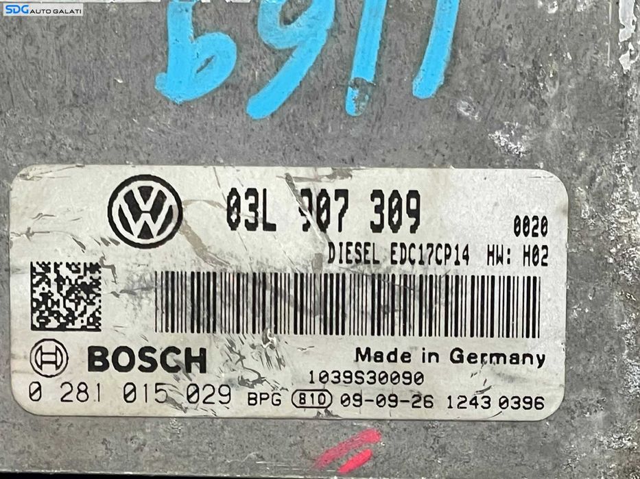 ECU Calculator Motor Bosch Audi A4 B8 2.0TDI CBAB 2008 - 2016 Cod 03L907309 0281015029 [L4066] [L4067]