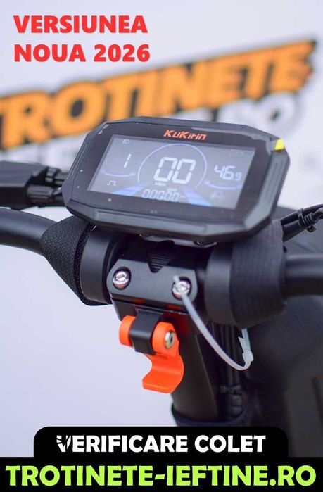 KuKirin G2 PRO 2026, motor puternic 600W, frane cu disc, roti 9 inch, SIGILATA, Super pret, livrare rapida
