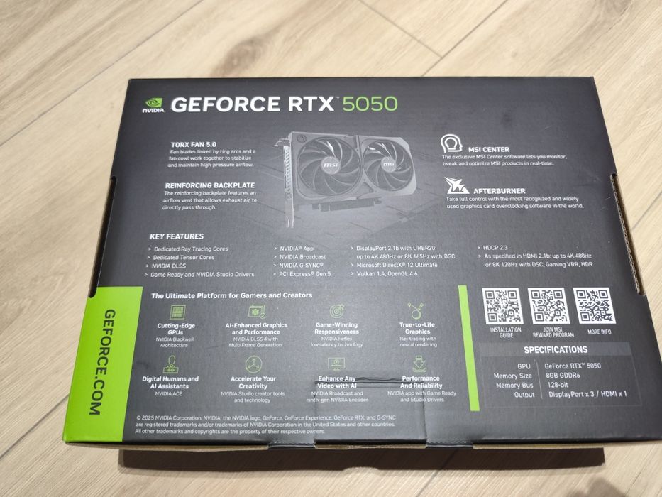 [ НЕОТВОРЕНА] RTX 5050 8G Shadow 2X OC видеокарта