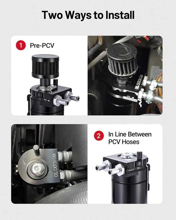 Oil Catch Can / Маслоуловител алуминиев baffled универсален кеч кен 300ml