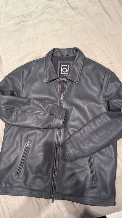 Тъмно сиво зимно кожено яке.370 лв.XL р-р.