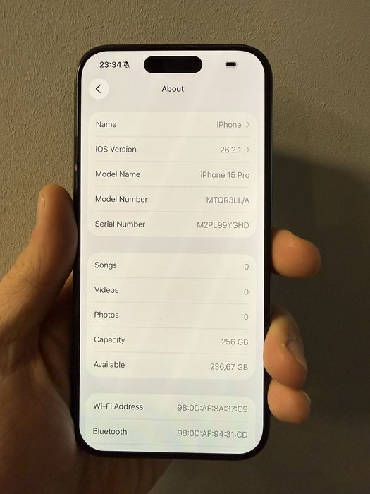 Перфектен! Iphone 15 pro 256gb