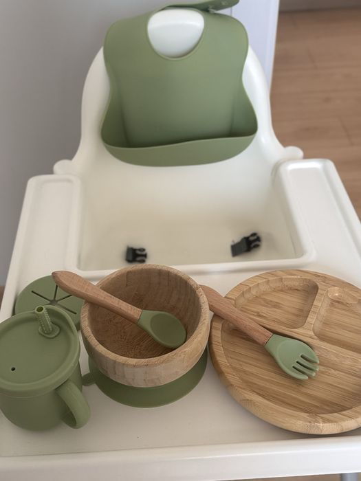 Бамбуков сет за хранене бебе