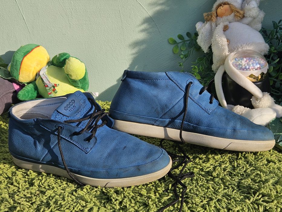 Ecco обувки от кожа в синьо N39