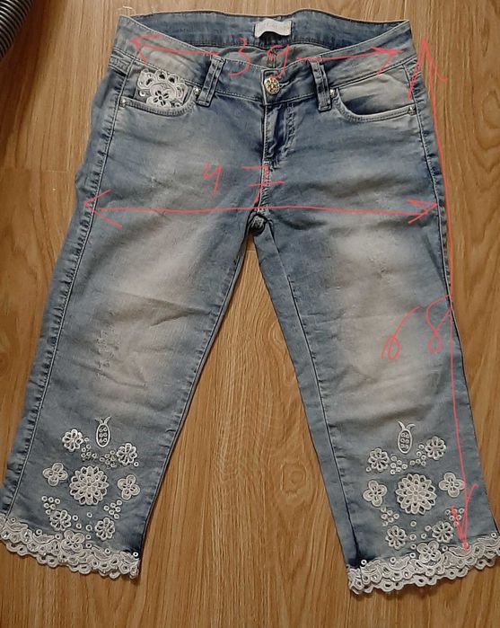 Джинсы капри, новые, Турция