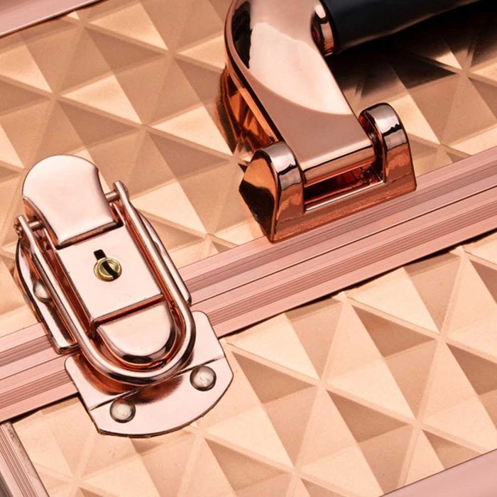 Geanta, valiza mare cu organizator, rose gold, marimea XL