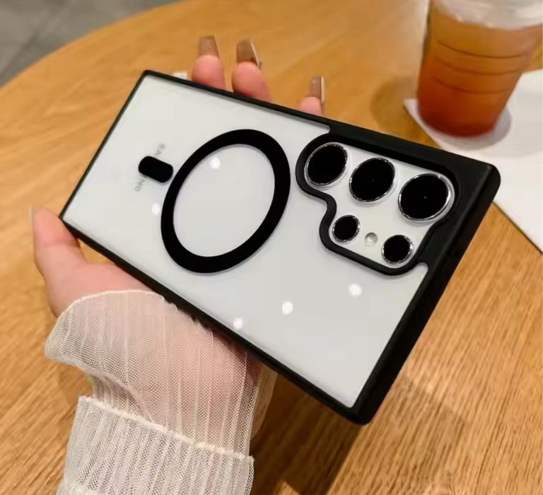 Samsung S22 S23 PLUS S24 S25 ULTRA - Husa Magsafe Spate Transparent