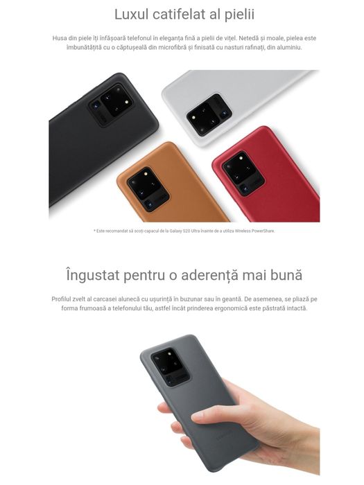 Husa piele originala Samsung Leather Cover S20 Ultra S20 Ultra 5G G988