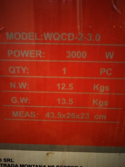 Pompa de apa murdara 3000w nouă