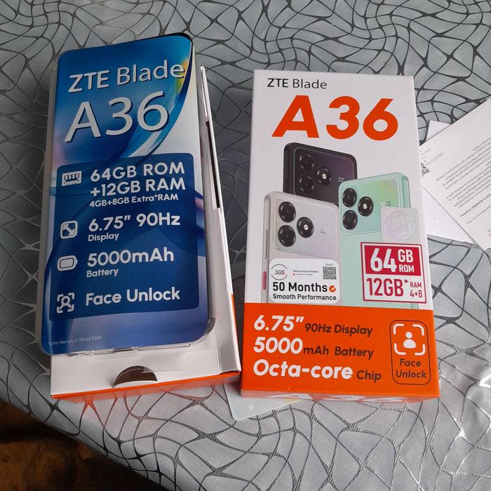 Смартфон новый ZTE BLADE A36