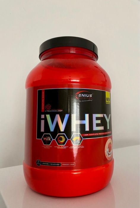 Proteină iWHEY cu aromă de căpșuni de 900 grame