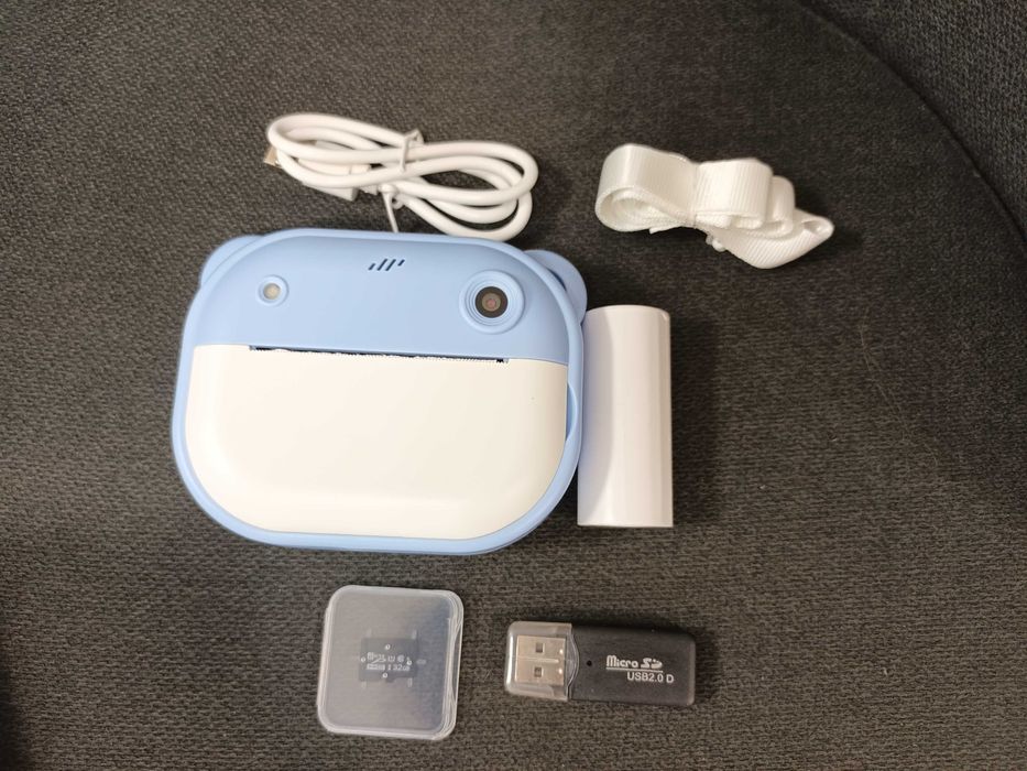 Детски фотоапарат с принтер 32BG,камера с незабавно отпечатване