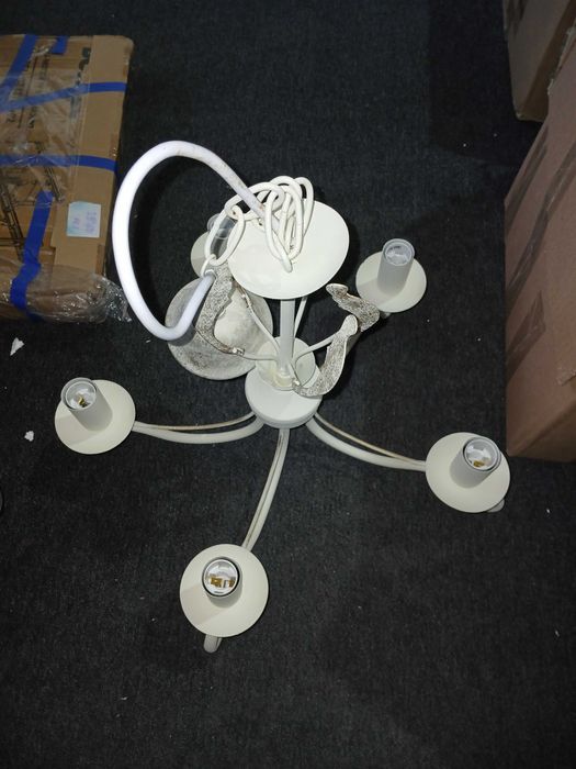 Candelabru VITALUCE VE3807-0/5, 5 becuri, alb cu auriu