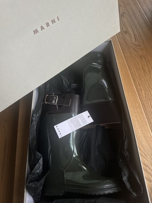 MARNI cizme cauciuc si piele
