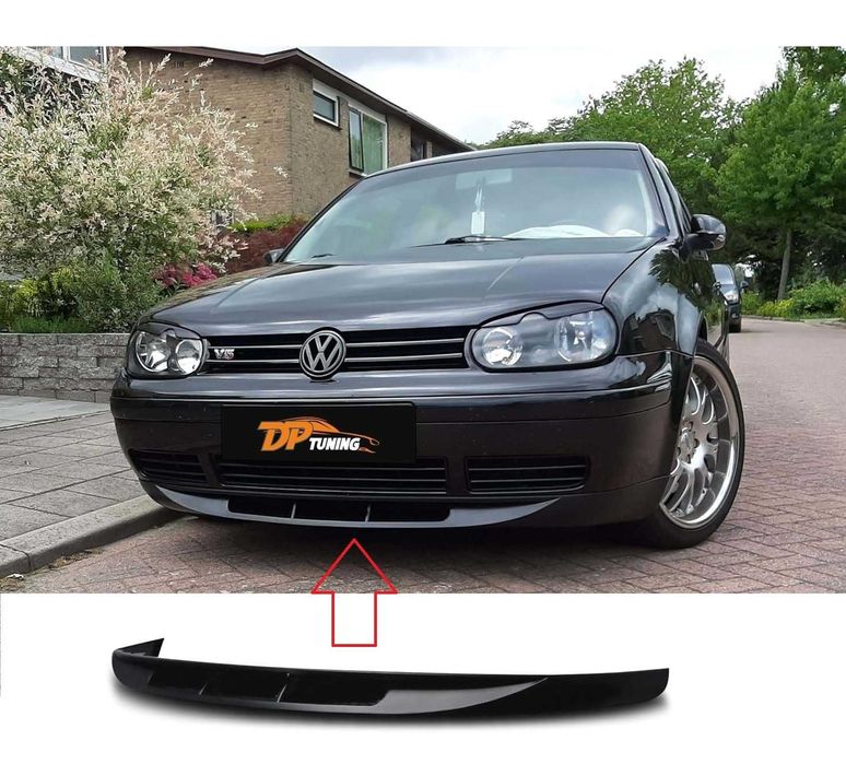 Спойлер За VW GOLF 4 (IV) , Предна Броня, Черен