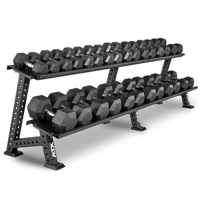Гумирани Дъмбели HEX-Pro 5-40 кг | 15 чифта Хексагонални Гири | Фитнес Гирички Комплект