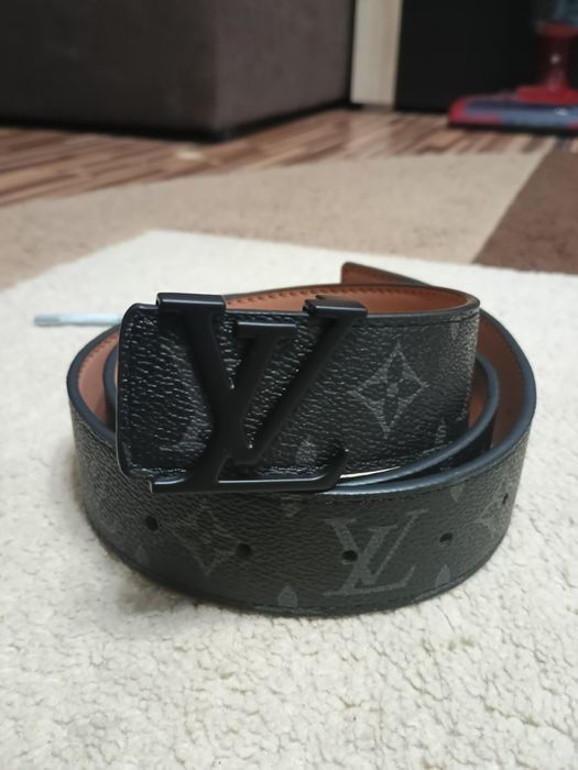 Curea Stil Louis Vuitton Monogram Eclipse - Negru Mat