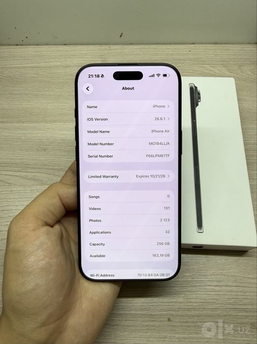 iPhone Air Black 256gb