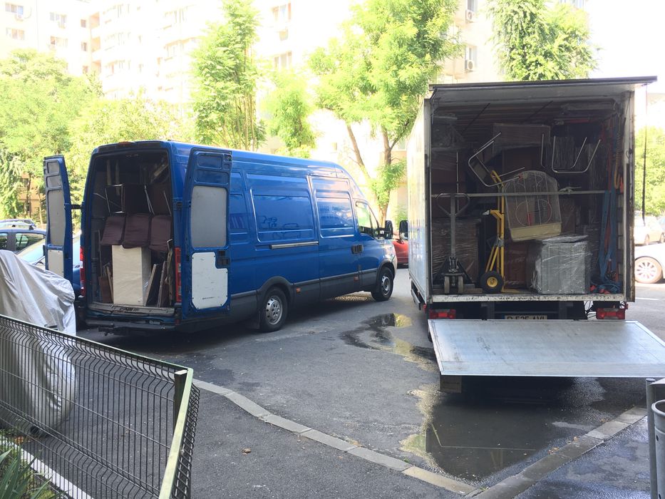 Transport mutari relocari moto depozit duba 3.5t cu lift sau normal