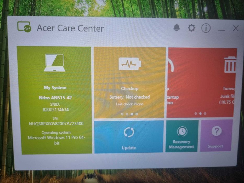 Laptop acer nitro gaming amd ryzen