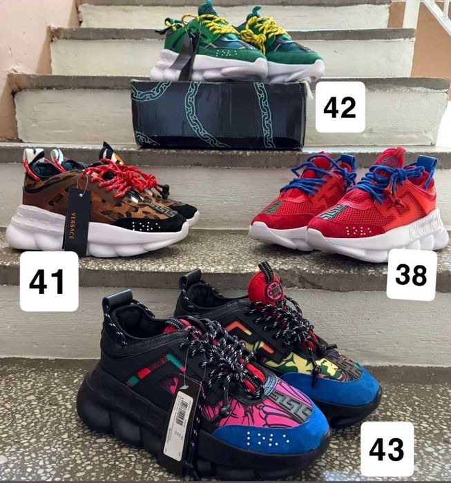 Versace Chain Reaction, gucci, lv trainer