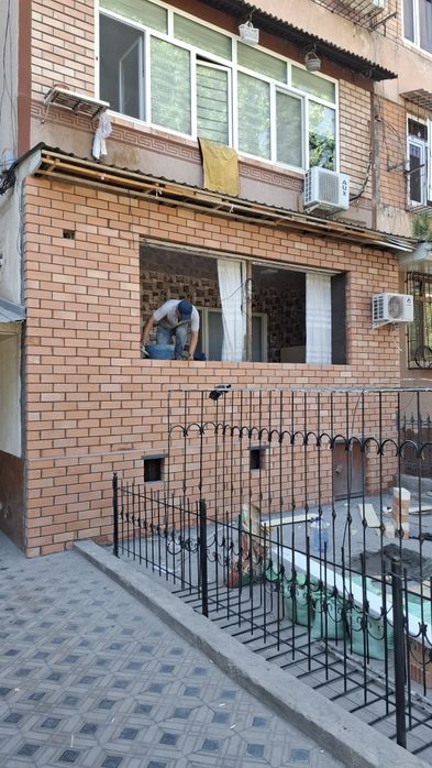 Кладка кирпичом балконов и ремонт под ключ в Ташкенте