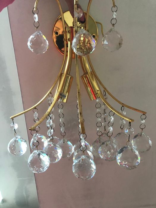 Candelabru auriu/transparent