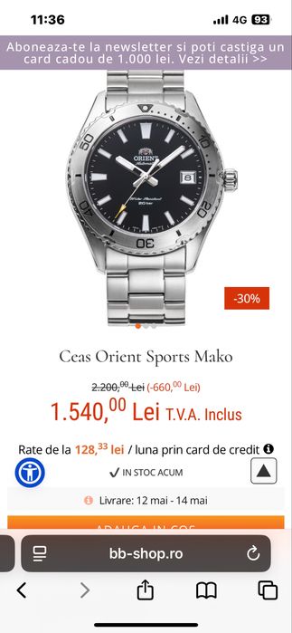 Orient Mako 40 in stare impecabila