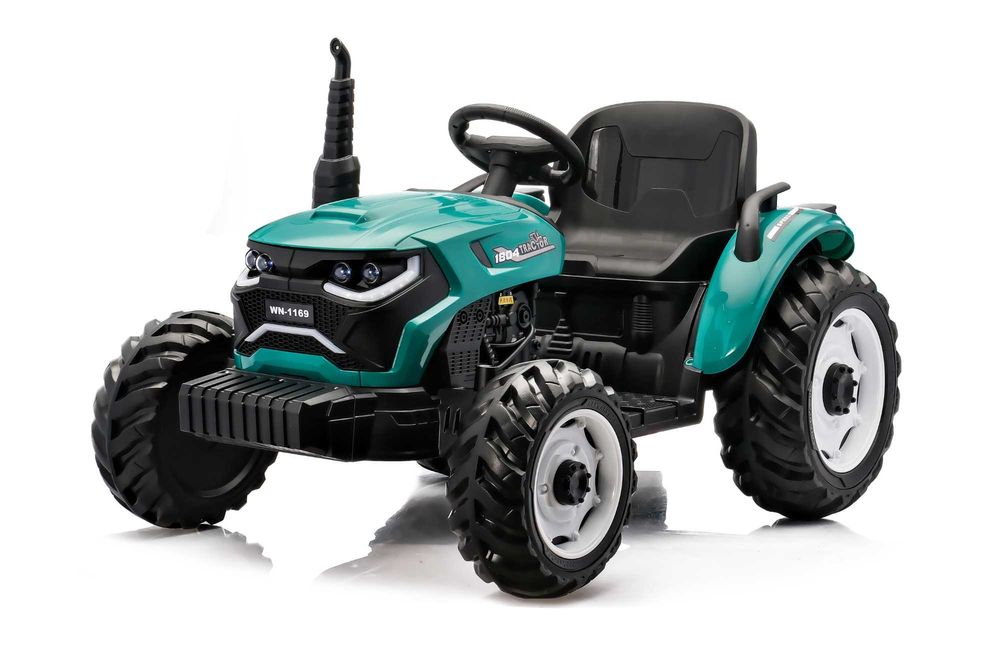 Tractoras electric Kinderauto 1804 2x45W 12V remorca basculabila Green