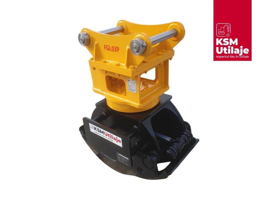 Graifer bușteni excavator 5-10 tone cu prindere S45(45/292/430)