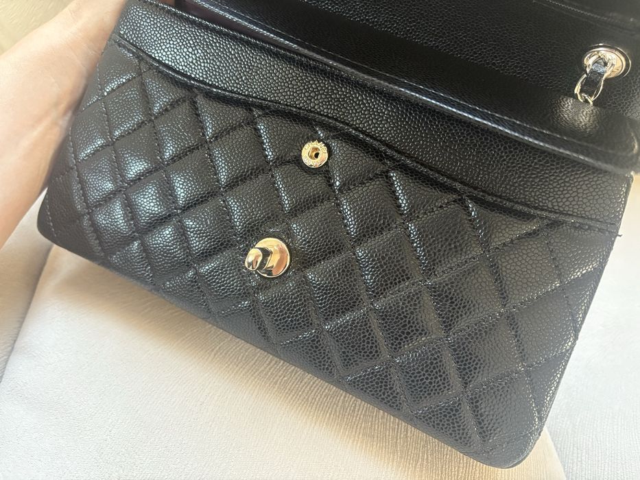 Chanel Black Lambskin Quilted Classic Flap