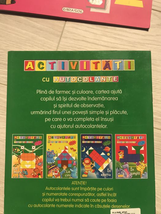 Set 3 carti copii cu activitati si abtibilduri
