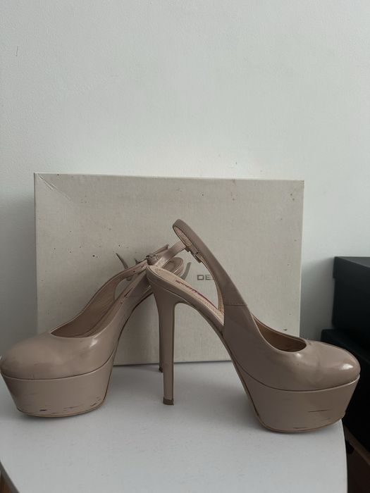 Pantofi dama platforma, nude, Why Denis, marimea 35