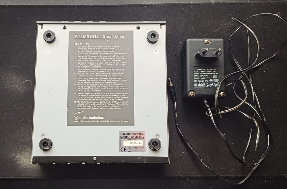 Audio-Technica AT-MX341a Smart Mixer 4-Channel Automatic Microphone Mixer