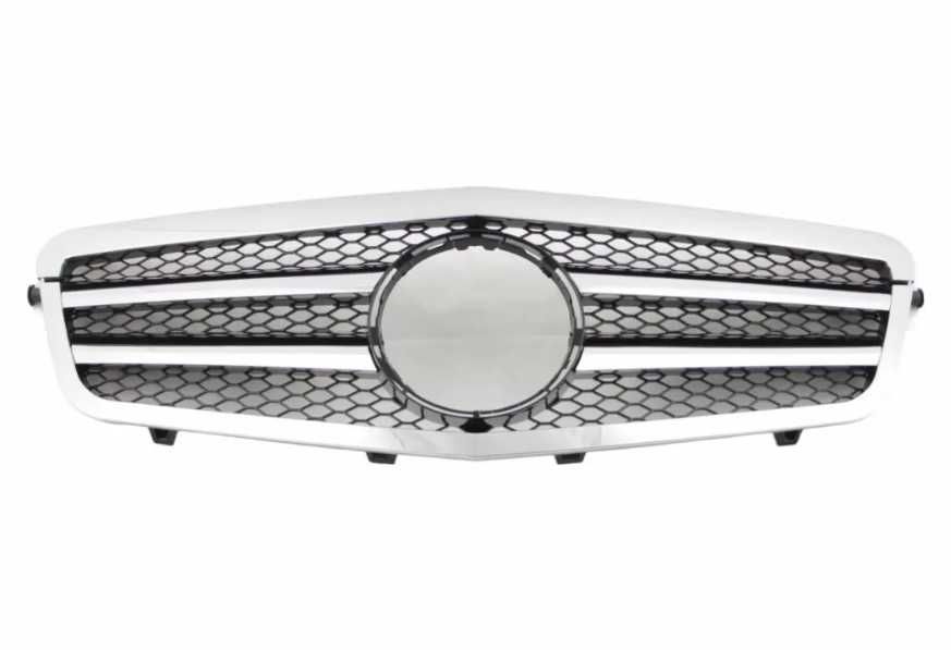 Решетка Mercedes W212 E-Class (2009-2014) - AMG черна с хром лайсни